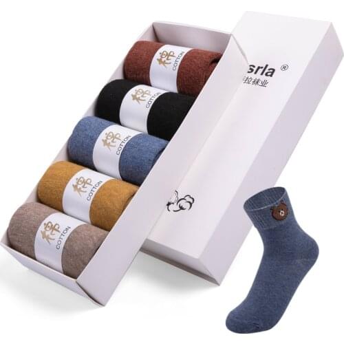 10 piece=5 Pairs Breatheable Anti-Bacterial Socks Men Woman Summer Winter Cotton Socks Quick Drying Long Sock Plus Size (6.5-14)