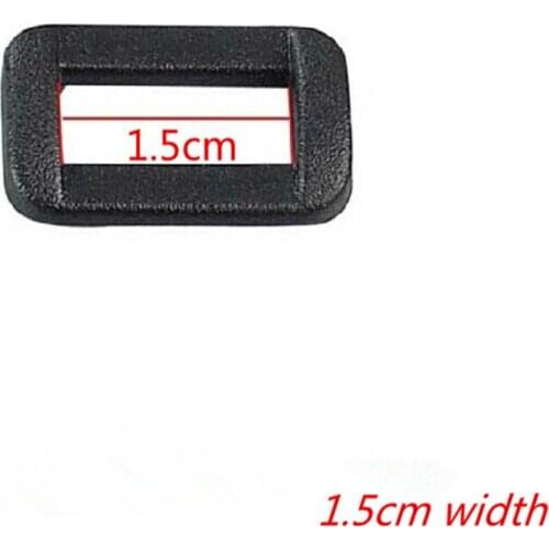 100pcs/lot 15mm internal width Black Plastic rectangular type Ring Diy Buckle for backpack bag accessories fastener