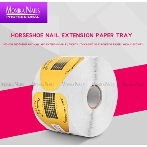 100pcs/bag Protective Paper Holder Extension Form Gel Art tool nail forms Paper Tray French Manicure Nail Sticker