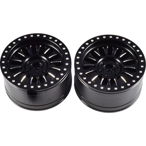 AUSTAR 4Pcs 2.2 Inch Metal Beadlock Wheel Rim for 1/10 RC Rock Crawler Axial SCX10 AX10 RR10 Wraith Traxxas TRX-4 KM2