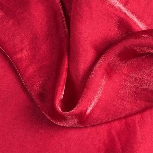 C695 Solid Red Glossy Summer Dress Fabrics 100% Tencel Cotton Satin Sateen Women Skirt Pajamas Scarves Chinese Cheongsam Fabric