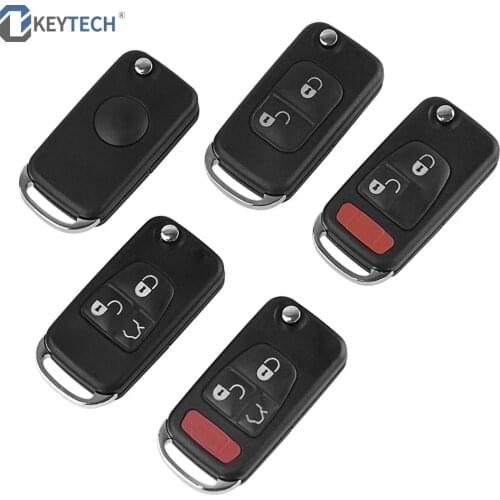 OkeyTech Remote Key Case Flip Folding Key Shell For Mercedes Benz C E S ML SL ML55 AMG S500 SL500 W168 W124 Key with HU39 Blade
