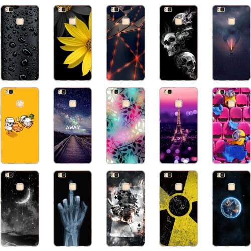 K For Cover Huawei P9 Lite Case Cute Animal Silicon Soft TPU for Funda Huawei P9 Lite Case 2016 P9 P9Lite Phone Back Cases