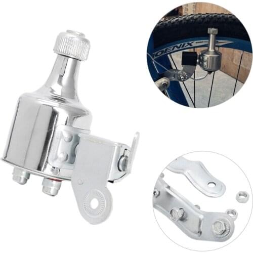 New Bicycle Light Generator 12V 6W Dynamo Motorized Friction Head Rear Light Kit 1 Set Magnetic Frame Silver