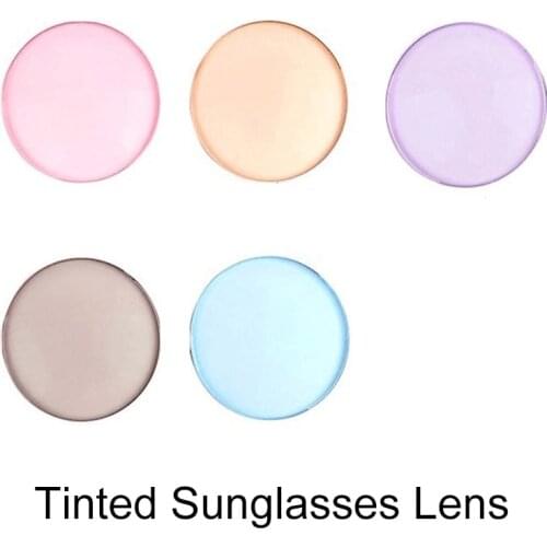 Custom Tinted Colors Sunglasses 1.56 1.61 1.67 Optical Prescription Lens Fashion Women Light-Colored Decorative Eyeglasses