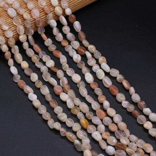 Fashion Reiki Heal Moonstone String Beads Natural Stone Bead for Trendy Jewelry Accessories Making Bracelet Necklace Gifts