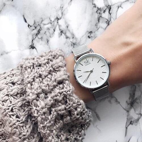 MOONBIFFY Womens Silver Watch