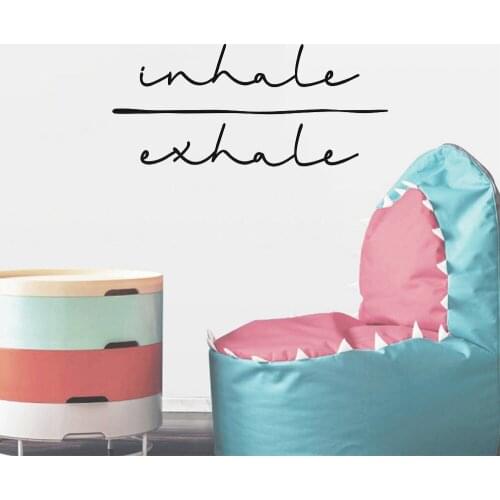 Wall art sticker Spirit Inhale exhalation quote detachable vinyl decal bedroom living room home decor art mural wallpaper ph126