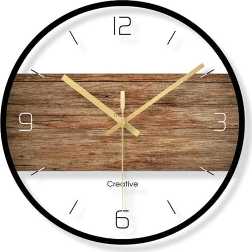 Nordic Art Mute Wall Clock For Home Decor 12 Inch Modern Minimalist wall clock Simple Decorative Wall Watches