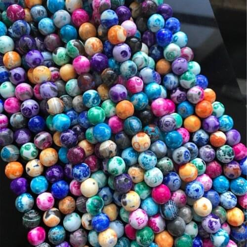 Natural Fire Agates Stone Beads 8/10/12mm Crystal Energy Stone Healing Power for Jewelry Making Candy Color Fire Agat Gem Beads