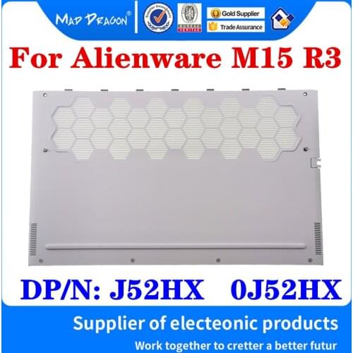 New original BOTTOM Back Cover Bottom Base Access Door For Dell Alienware M15 R3 m15 R3 Laptop white E Shell DP/N: J52HX 0J52HX