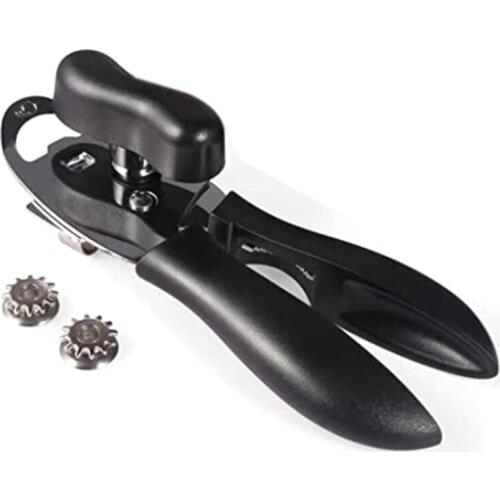 New Can Opener, Stainless Steel 4 in 1 Smooth Edge Hand Held Bottle Opener , Ergonomic Turning Knob