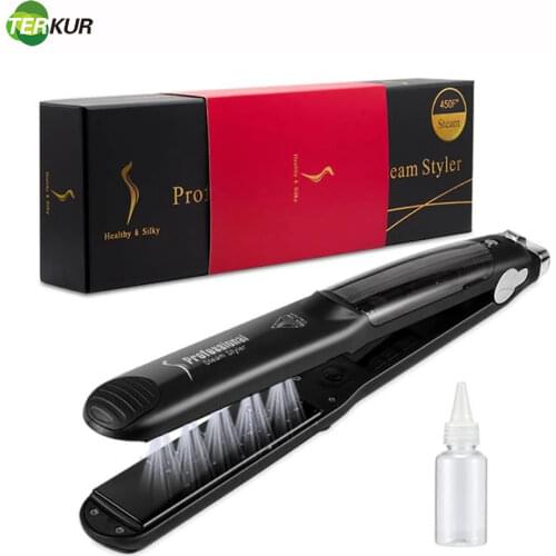 50W Professional Steam Hair Straightener Ceramic Vapor Hair Flat Iron Curler Steamer Hair Straightening Iron Hair Styling Tools