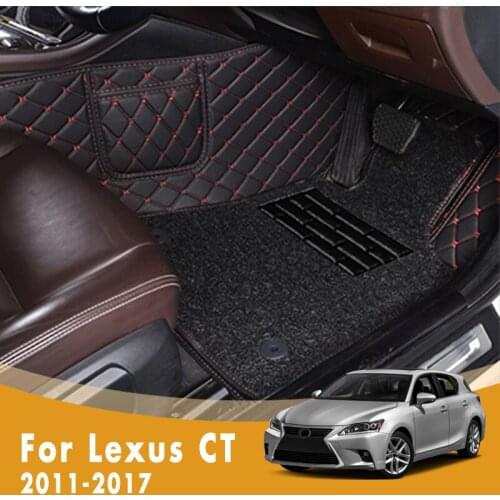 RHD Luxury Double Layer Wire Loop Car Floor Mats For Lexus CT 2017 2016 2015 2014 2013 2012 2011 Carpet Car Accessories Interior