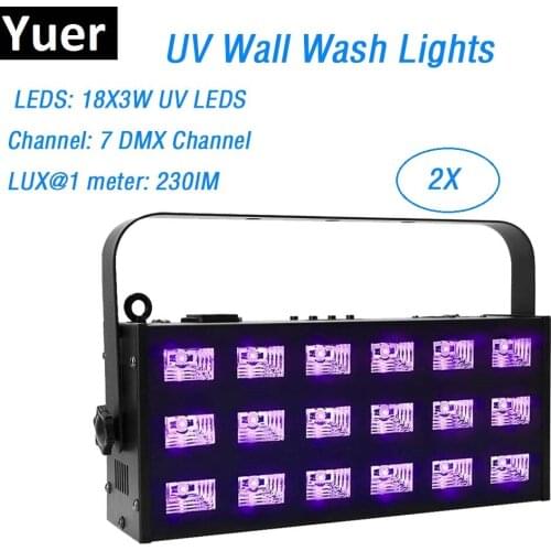 Sound Music Control 18X3W UV Color LED Stage Effect Lighting Dj Party Show Strobe Disco Light 110-240V Laser Projector Club Bar