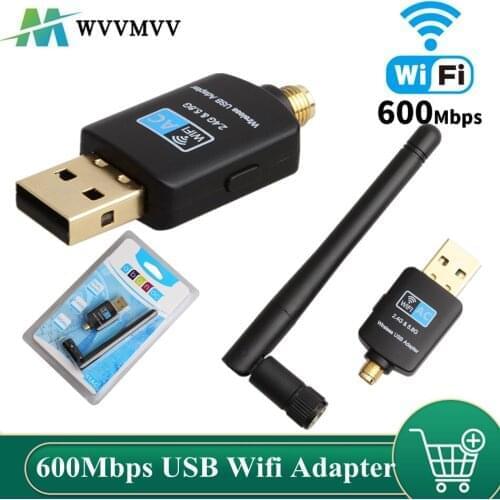 600Mbps USB Wifi Adapter 5.8GHz+2.4GHz USB Wifi Receiver Wireless Network Card USB Wifi High Speed Antenna Wifi Adapter