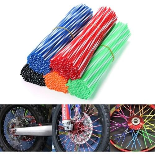 Wheel Spoked Protector Wraps Rims Skin Trim Covers universal wire casing Bike Motocross Bicycle Motorcycle spoke