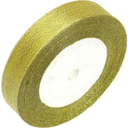 20mm Gold/silver Glitter Onion Ribbon for Wedding Christmas Party Decoration 22Meters DIY Bow Craft Ribbons Card Gift Ribbon