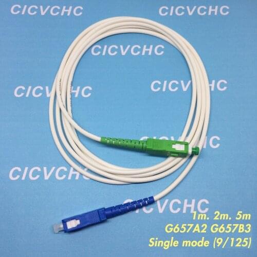 10pcs SC/UPC-SC/APC Fiber Patchcord-SM(9/125) G657A2 or G657B3-1m, 2m or 5m-3.0mm Cable / Jumper