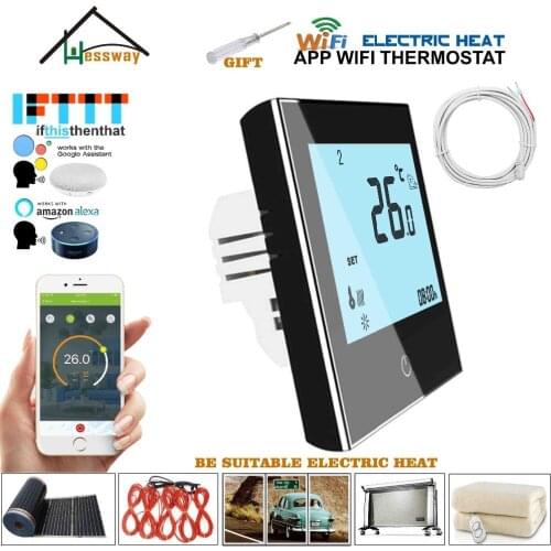 16A heating cable,electric heating Voice interaction floor heating thermostat sensor wifi for Works with Alexa Google home ITFFF