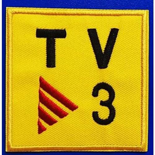 2004-2005, 2005-2013 BARCELONA TV3 embroidery patch left sleeve sponsor TV3 soccer patch
