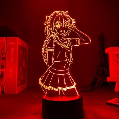 3D Lamp Anime Fate Apocrypha Astolfo Led Night Light for Bedroom Deco Gift