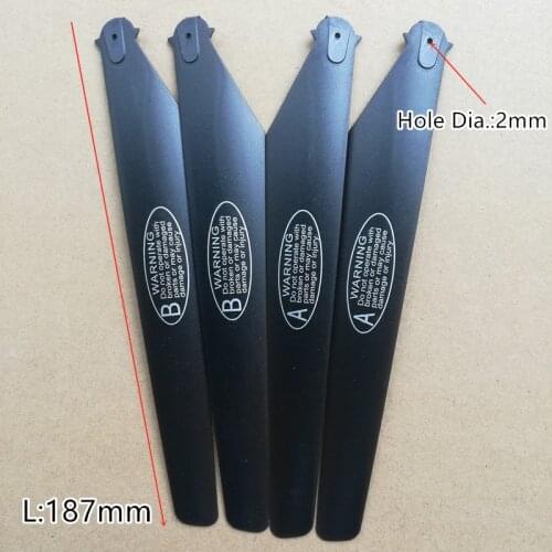 4pcs 187mm 18.7cm Main Blades Propellers For R/C Helicopter Airplane Spare Parts Accessories