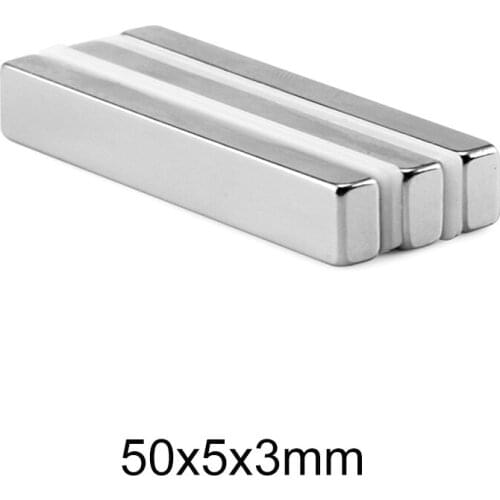 5/10/20/50PCS 50x5x3 Powerful Magnetic Magnet 50mm x 5mm Block Neodymium Magnets Strong 50x5x3mm Permanent Magnet sheet 50*5*3