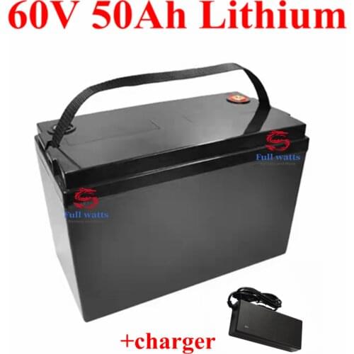 60V 50Ah Lithium li ion battery pack with BMS for motorcycle energy storage system electric scooter power supply+3A charger