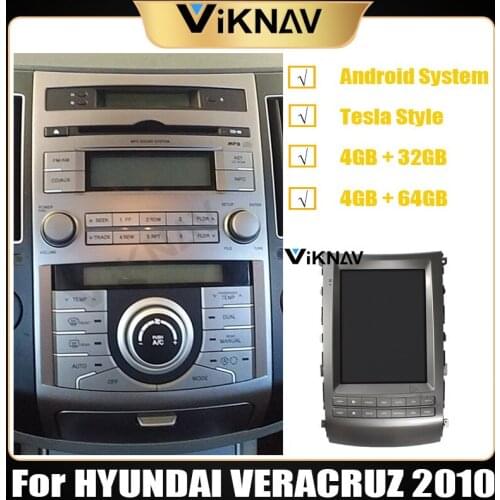 Android Tesla style car multimedia player For HYUNDAI VERACRUZ 2010 car autoradio GPS navigation DVD player head unit