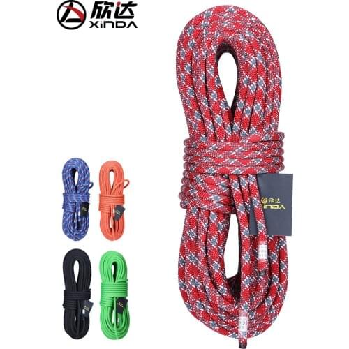 XINDA 12 meter outdoor static rope rappelling rope high-altitude climbing rope safety equipment 9-10mm rope