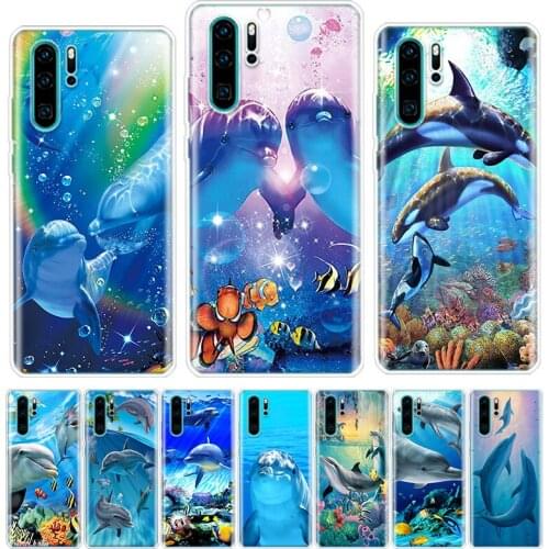 Dolphin Dance Jumping Phone Case For Huawei Honor Y5 Y6 Y7 Y9 Y9 9 10 20 Lite Pro 7A 7X 8S 8X 8A 9X 1020i 2019 Cover Shell Coque