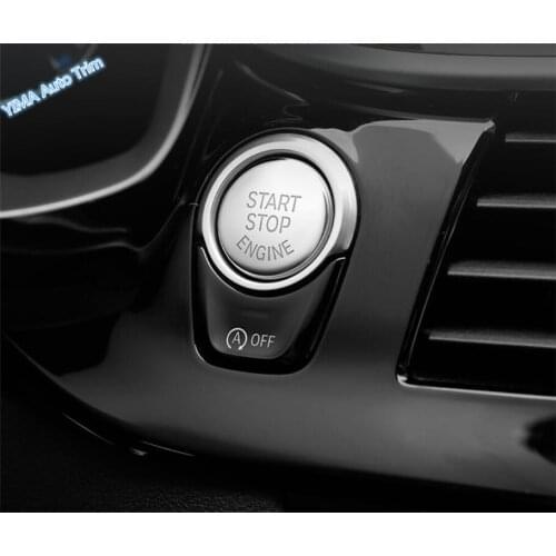 Lapetus Auto Styling Start Stop Engine Push Button Frame Key Ring Cover Trim For BMW 1 Series / 2 Series / 3 Series / 5 Series