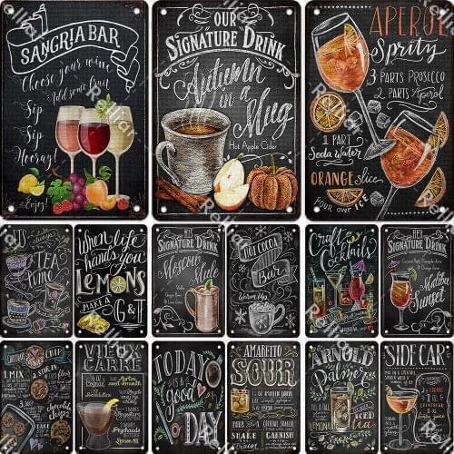 Fresh Fruits Vegetables Signs Plate Metal Tin Poster Coffee Home Bar Restaurant Plaques Decor Vintage Iron Painting