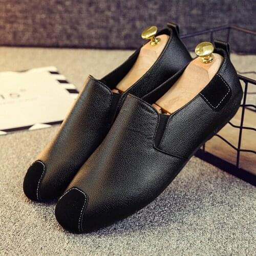 Men Shoes Genuine PU Comfortable Men Casual Shoes Footwear Chaussures Flats For Men Slip On Lazy Shoes Zapatos Hombre X3-58