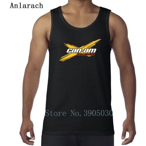 Can Am Logo Brp Atv Vests Muscle Workouts Design Crew Neck Tank Top For Men Popular Letters Spring Autumn Great