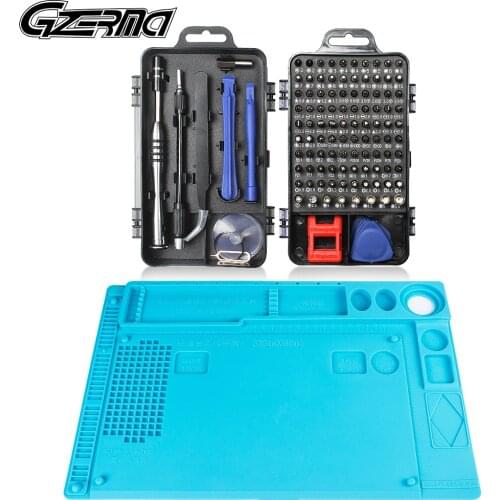 GZERMA 116 in 1 Precision Screwdriver Set With Repair Insulation Pad Professional Phone Repair Tool Kit For iPhone Xiaomi Laptop