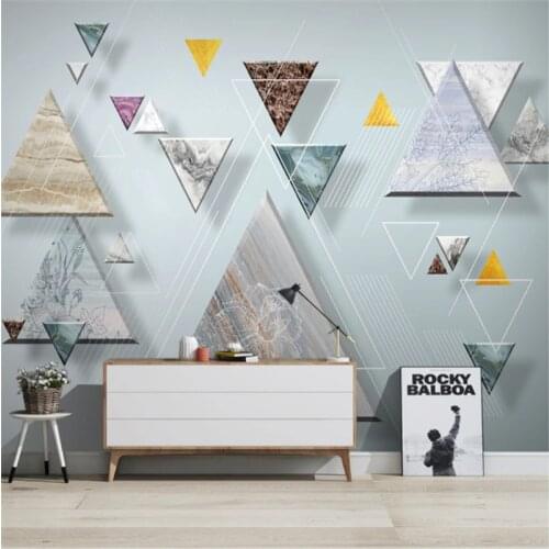 Custom Mural Wallpaper Modern Minimalist Three-Dimensional Geometric Abstract Line TV Background Wall Painting