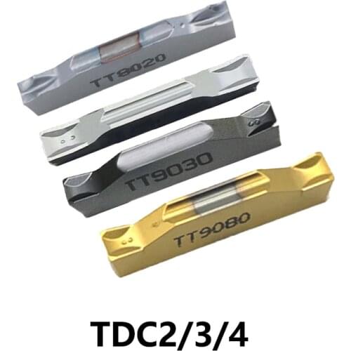 Original 10pcs TDC 2/3/4 TDC2 TDC3 TDC4 K10 TT7220 TT8020 TT9030 TT9080 Grooving Carbide Inserts Turning Cutting Lathe Tools CNC