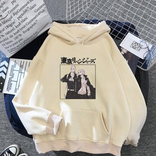 Autumn Men Hoodies Tokyo Avengers Manjiro Sano Anime Casual Clothes Cartoons Print Pullovers Warm Couples Sweatshirts Tops Male