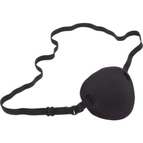 Pirate Eye Patch Pirate Costume Accessory Concave Eye Patch Groove Eyeshade Single Eye Mask For Halloween Party (Black)
