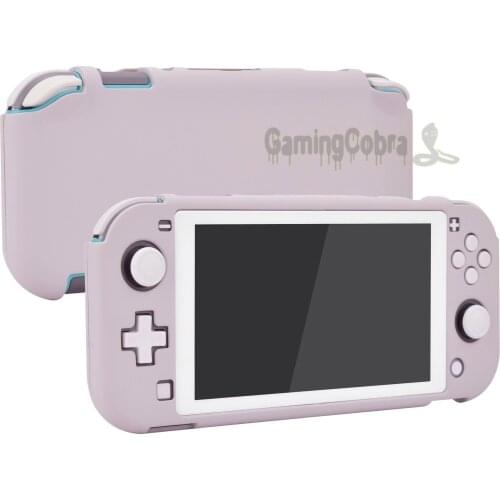 PlayVital Rhapsody Violet Soft Touch Protective Hard Cover for NS Switch Lite - 1 x White Border Tempered Glass Screen Protector