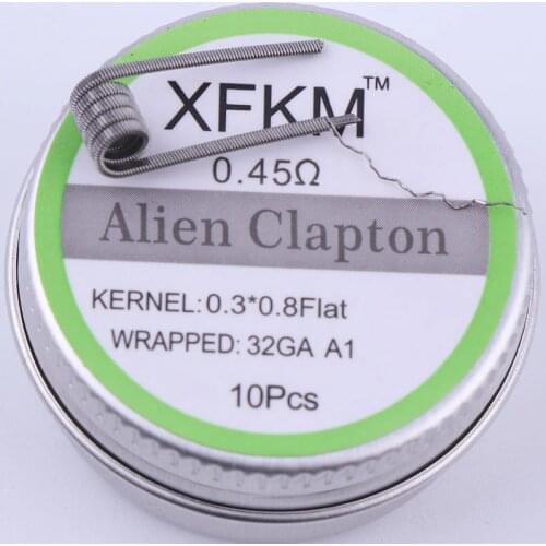 XFKM 316/A1 Flat twisted wire Fused clapton Hive premade wires Alien Mix twisted Quad Tiger coils Heating Resistance rda coil