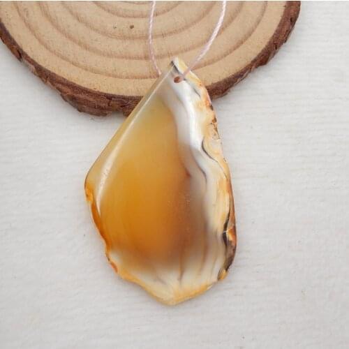 Natural Gemstone Pendant for necklace, blue lace agate handmade pendant,birthday present,28x37x3mm9.8g