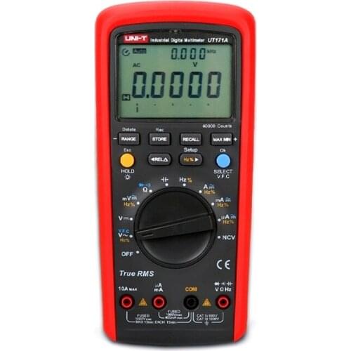 Industrial True RMS Digital Multimeters UNI-T UT171A Auto/Manual Range AC DC Voltmeter Ammeter with USB Interface LCD Backlight