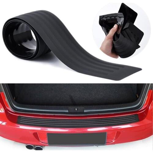 90cm Black Rear Bumper Rubber Pad Kit Guard Sill Plate Trunk Protector Trim Cover For For Ford VW Toyota Lada Kia Hyundai