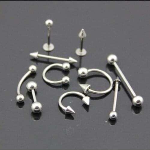 Ex1023 earrings 2021 new fashion lip Metal alloy body and fake earrings Gothic nose stud piercing earrings jewelry 1pcs