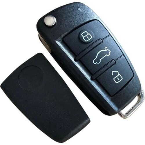 Replacement Folding Flip Remote Car Key Shell Case 3 Button Case For AUDI A2 A3 A4 A6 A6L A8 TT Without Blade
