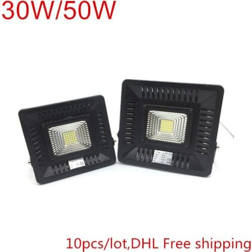 10pcs/lot LED FloodLight 30W 50W Waterproof LED Flood Light Spotlight Outdoor Wall Lamp Garden projector reflector Light