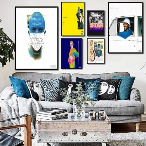 Hip Hop Rap Music Star Brockhampton Hot Album All American Trash SaturationArt Canvas Painting Posters Wall Pictures Decor